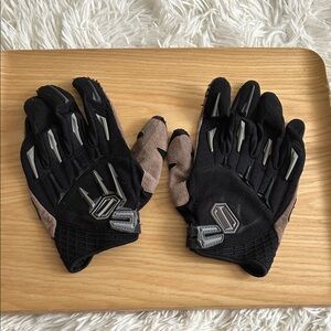 Men's Black and Brown Tactical Gloves